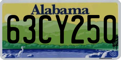 AL license plate 63CY250