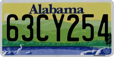 AL license plate 63CY254