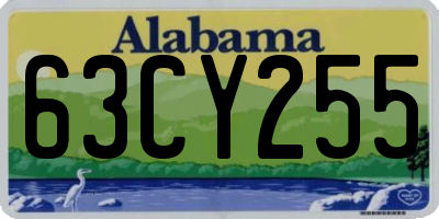 AL license plate 63CY255
