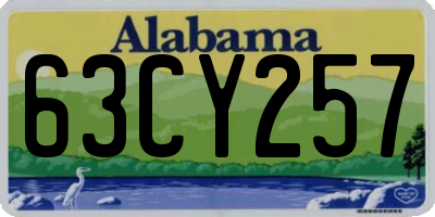 AL license plate 63CY257