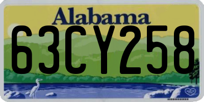 AL license plate 63CY258