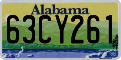 AL license plate 63CY261