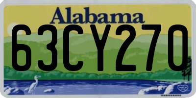 AL license plate 63CY270