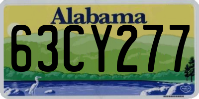 AL license plate 63CY277