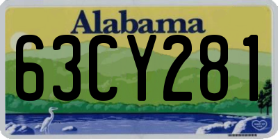 AL license plate 63CY281