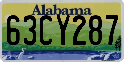 AL license plate 63CY287