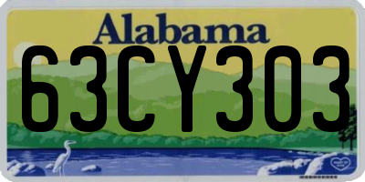 AL license plate 63CY303