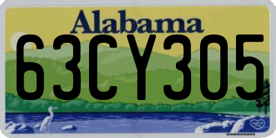 AL license plate 63CY305