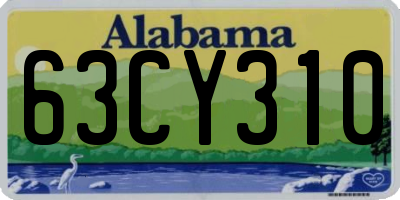 AL license plate 63CY310