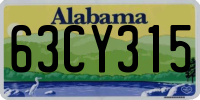 AL license plate 63CY315