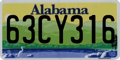 AL license plate 63CY316