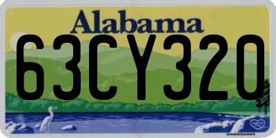AL license plate 63CY320