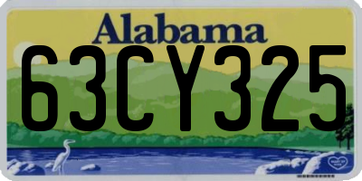 AL license plate 63CY325