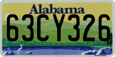 AL license plate 63CY326