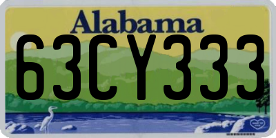 AL license plate 63CY333