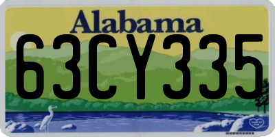 AL license plate 63CY335