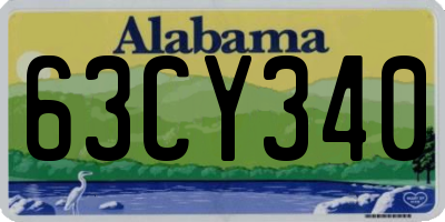 AL license plate 63CY340