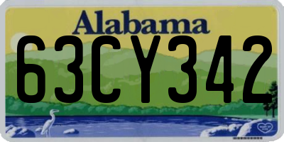 AL license plate 63CY342