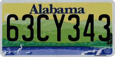 AL license plate 63CY343