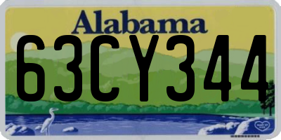 AL license plate 63CY344