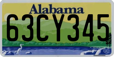 AL license plate 63CY345