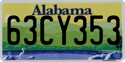 AL license plate 63CY353