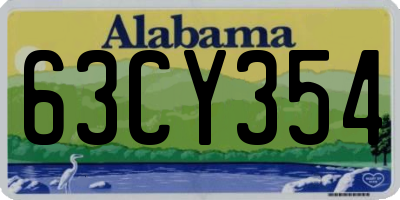 AL license plate 63CY354