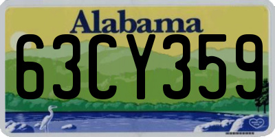 AL license plate 63CY359