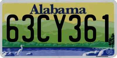 AL license plate 63CY361