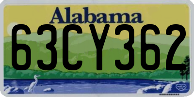 AL license plate 63CY362