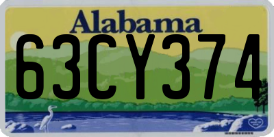 AL license plate 63CY374