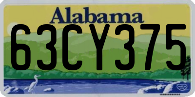 AL license plate 63CY375