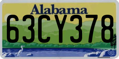 AL license plate 63CY378