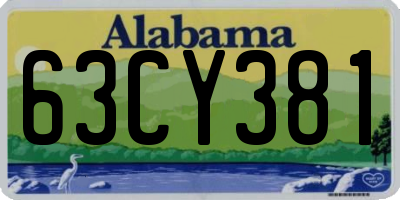 AL license plate 63CY381