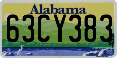 AL license plate 63CY383