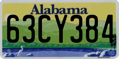 AL license plate 63CY384
