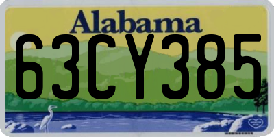 AL license plate 63CY385