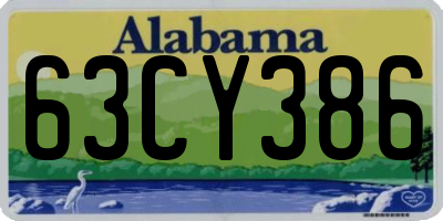 AL license plate 63CY386