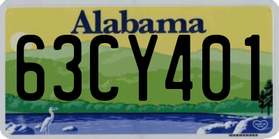 AL license plate 63CY401