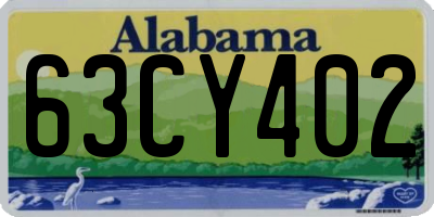 AL license plate 63CY402