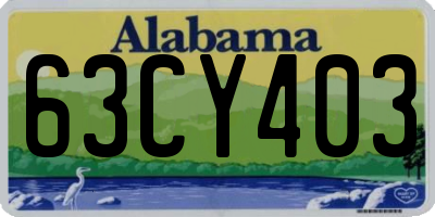 AL license plate 63CY403