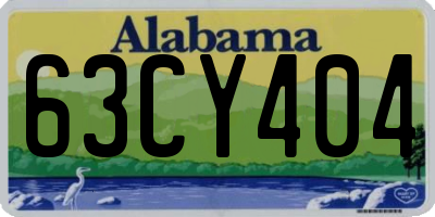 AL license plate 63CY404