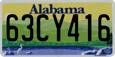 AL license plate 63CY416