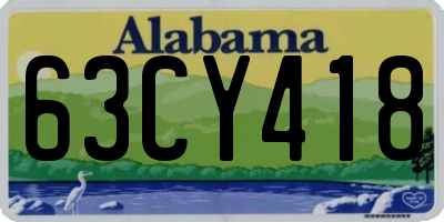 AL license plate 63CY418
