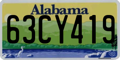AL license plate 63CY419