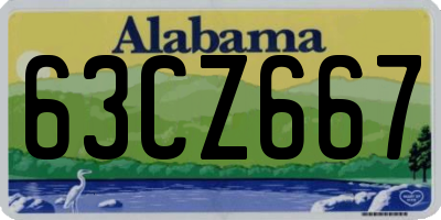 AL license plate 63CZ667