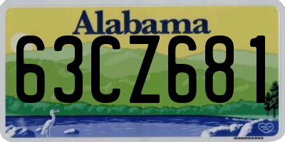 AL license plate 63CZ681