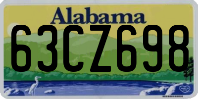 AL license plate 63CZ698