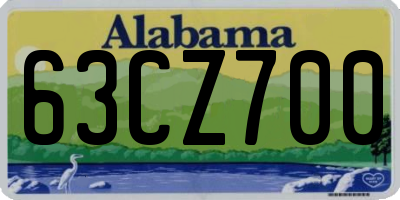 AL license plate 63CZ700