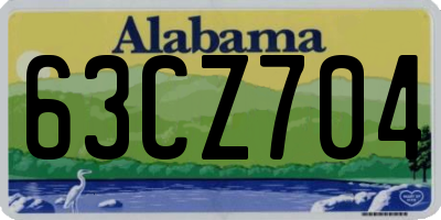 AL license plate 63CZ704
